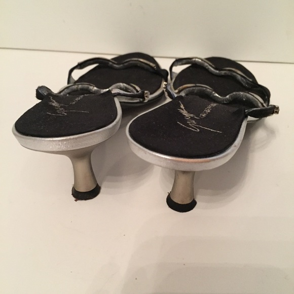 GIUSEPPE ZANOTTI SHOES HEELS RHINESTONE STRAP SANDAL ITALY SIZE 36.5 - Picture 7 of 8